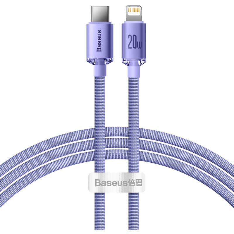 Cable USB-C male/ligntning BASEUS TG-CAJY000205 PD 20w 1.2m viollet