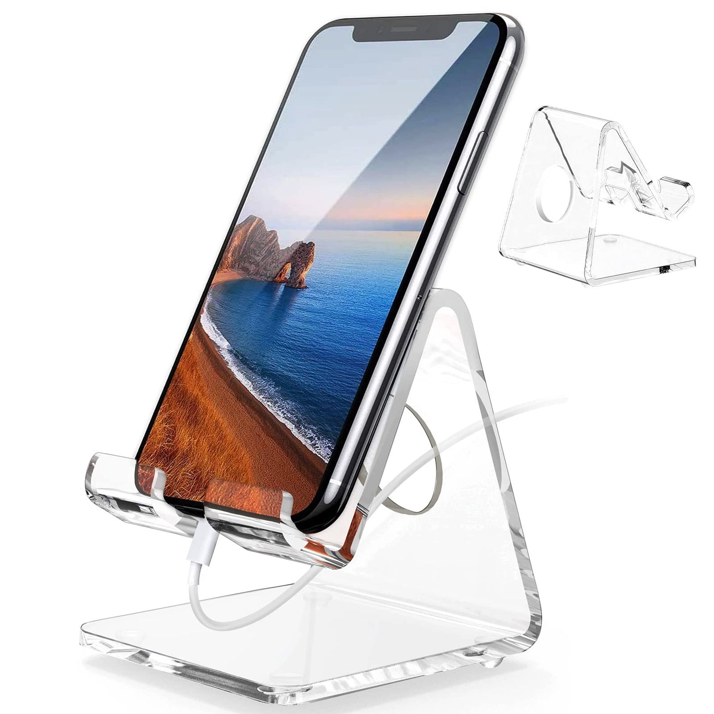 Support mobiles et tablettes en acrylique transparent