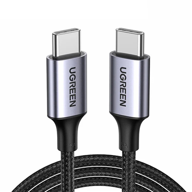 Cable charge rapide USB-C/USB-C ESSAGER 100W PD 0.5m Noir/Noir