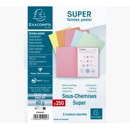 Sous chemise super 60 assorti x250 60g
