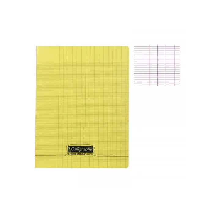 CAHIER 17X22 48P SEYES JAUNES