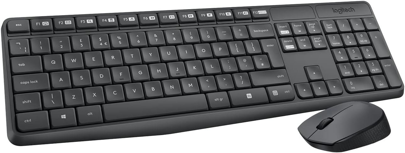 Clavier + Souris Sans Fil Logitech Mk 235 Noir
