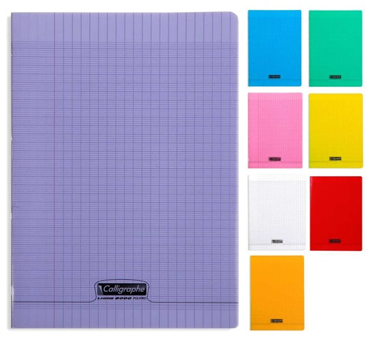 Cahier grand carreaux 21x29.7 96p polypro