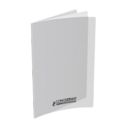Cahier petit carreaux polypro transparent 96p