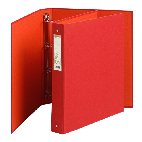 Classeur pp rembordé 4 anneaux 30mm D40 A4 ass rouge