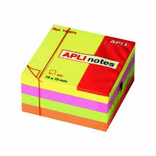 Notes 4 Cube Coul Vifs 50X50mm