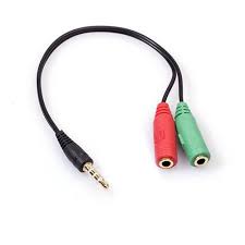 Cable Jack Splitter 1 Male/2 Femele
