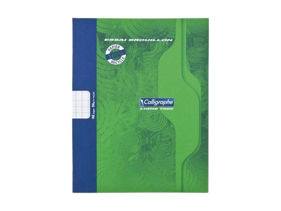 Cahier d'essai brouillon 17x22 96p 56g/m2