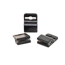 Pince attache-badge plastique sans perforation ni porte-badge Noir