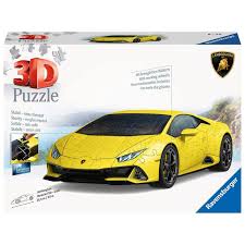 Cartes puzzle assorties thème VEHICULES jaune