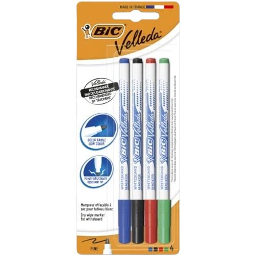 Marqueur effaçable Velléda ardoise (x4)
