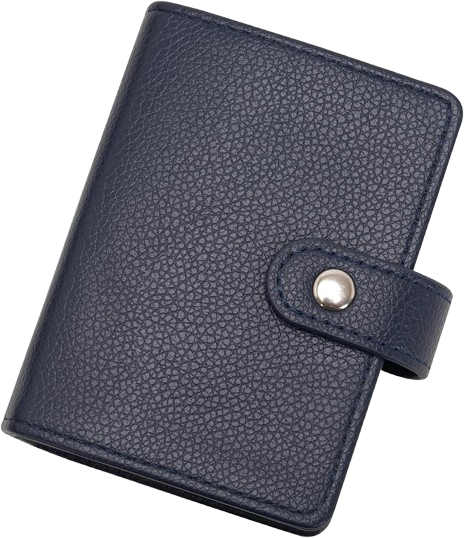 Porte Cartes Bancaires Cuir Avec 2 Bouton