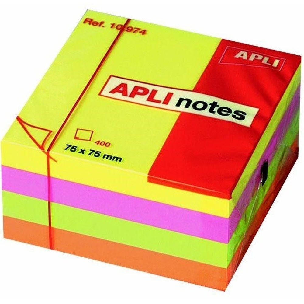 Post it notes cube apli 75x75 mm x400