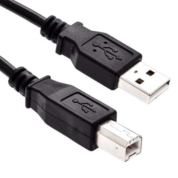 Cable imprimante USB-A/USB-B QGEEM Delux Computer Cable 5 metres Noir