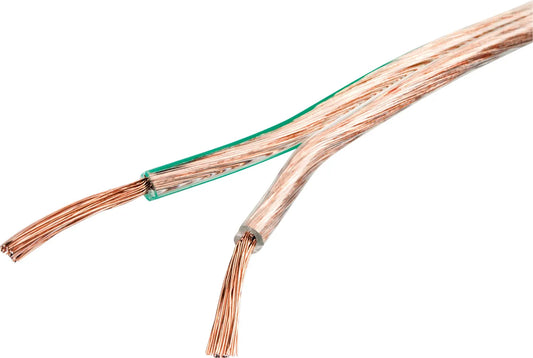 Cable Enceintes Répéré Hifi 2x1mm2 10 Metres Transparent