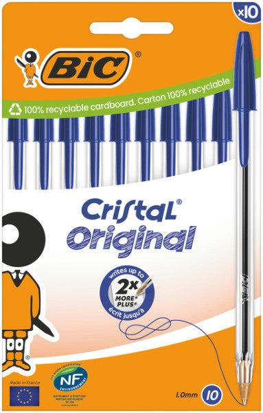 Stylo bic cristal original 1.0mm bleu