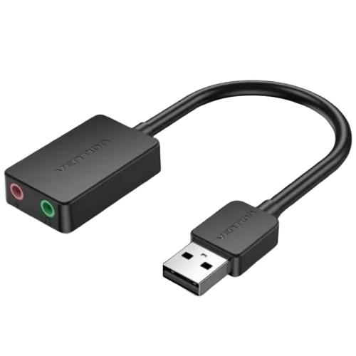Cable Carte son externe USB vers 3.5mm VENTION CDYB0 15cm Noir
