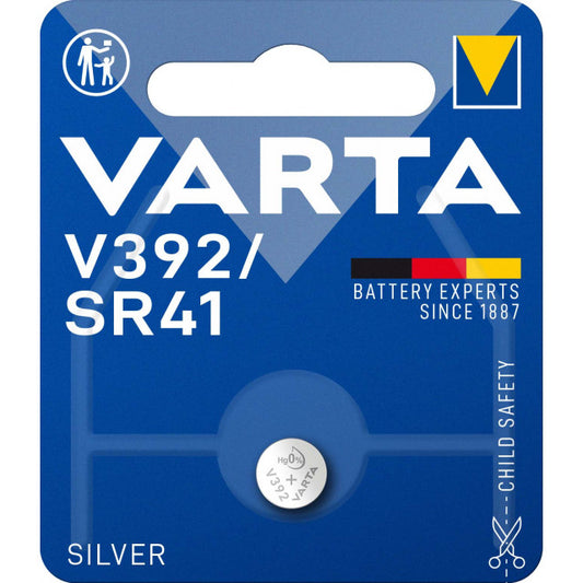 Pile bouton V392/SR41/LR41 Varta 10-2025 Silver