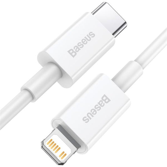 Cable USB-C male/ligntning BASEUS TG-CATLZJ-02 PDC 20w 1.5m Blanc