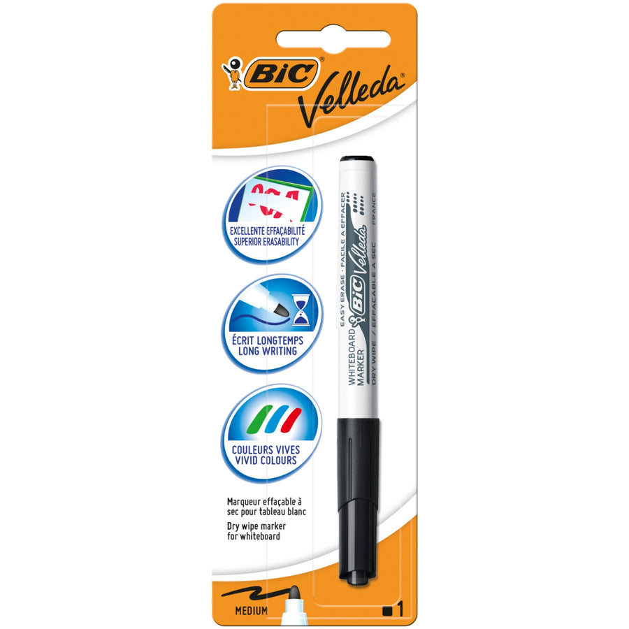 Feutre Velléda pointe moyenne noir Bic