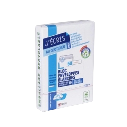 Enveloppe blanche 114x162mm "J'écris au quotidien" GPV 90g (x25)