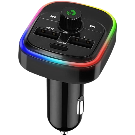 Transmetteur FM NONAME 2xUSB-A 1xUSB-C Noir