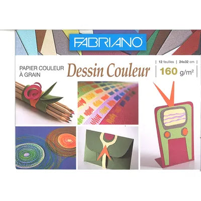 Papier Dessin Couleurs 24x32 160g Fabriano