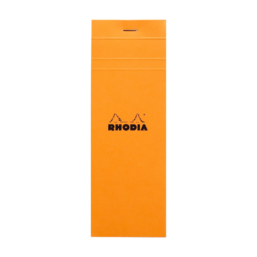 Bloc agrafé Rhodia N°8 - 7,4x21 cm 80 feuillets petits carreaux 5x5 80 g