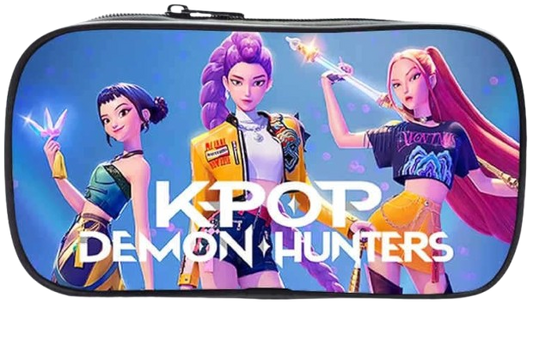 Trousse en coton avec motif dessin animé Kpop Demon Hunters
