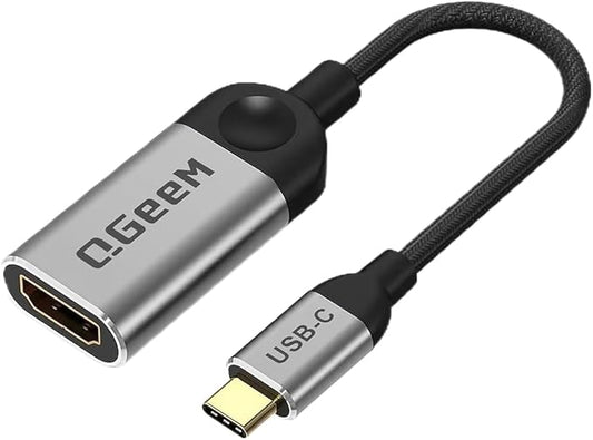Adaptateur QGeeM CHF01 USB C vers HDMI 4K Gris , Compatible pour MacBook