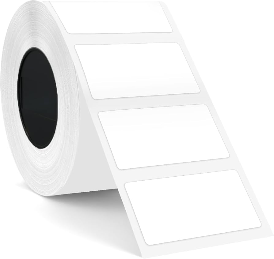 Rouleau etiquettes-prix 40x20mm (x1000) Blanc