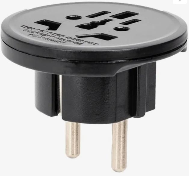 Adaptateur de voyage prises universel vers prises européennes Aigostar cylindrique 10A