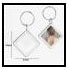 Porte-clés transparent multi formes vierge en acrylique avec insert photo cadre photo support pour porte-clés DIY anneau fendu