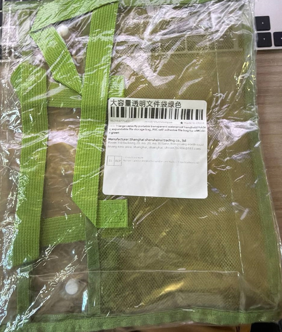 Sac sac de rangement de fichiers extensible transparent et étanche de grande capacité en PVC auto-adhésif