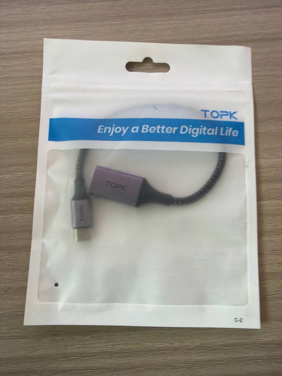 Adaptateur USB-C vers male USB-A 3.0 femele TOPK OTG tressé