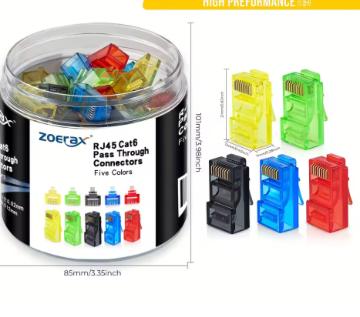 Connecteurs RJ45 Zoerax Cat6 Ethernet couleur RJHT-5566MC (x1)