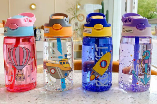 Gourde scolaire dessin animé ANCHOR ROCKET SHIP OON 500ml avec paille