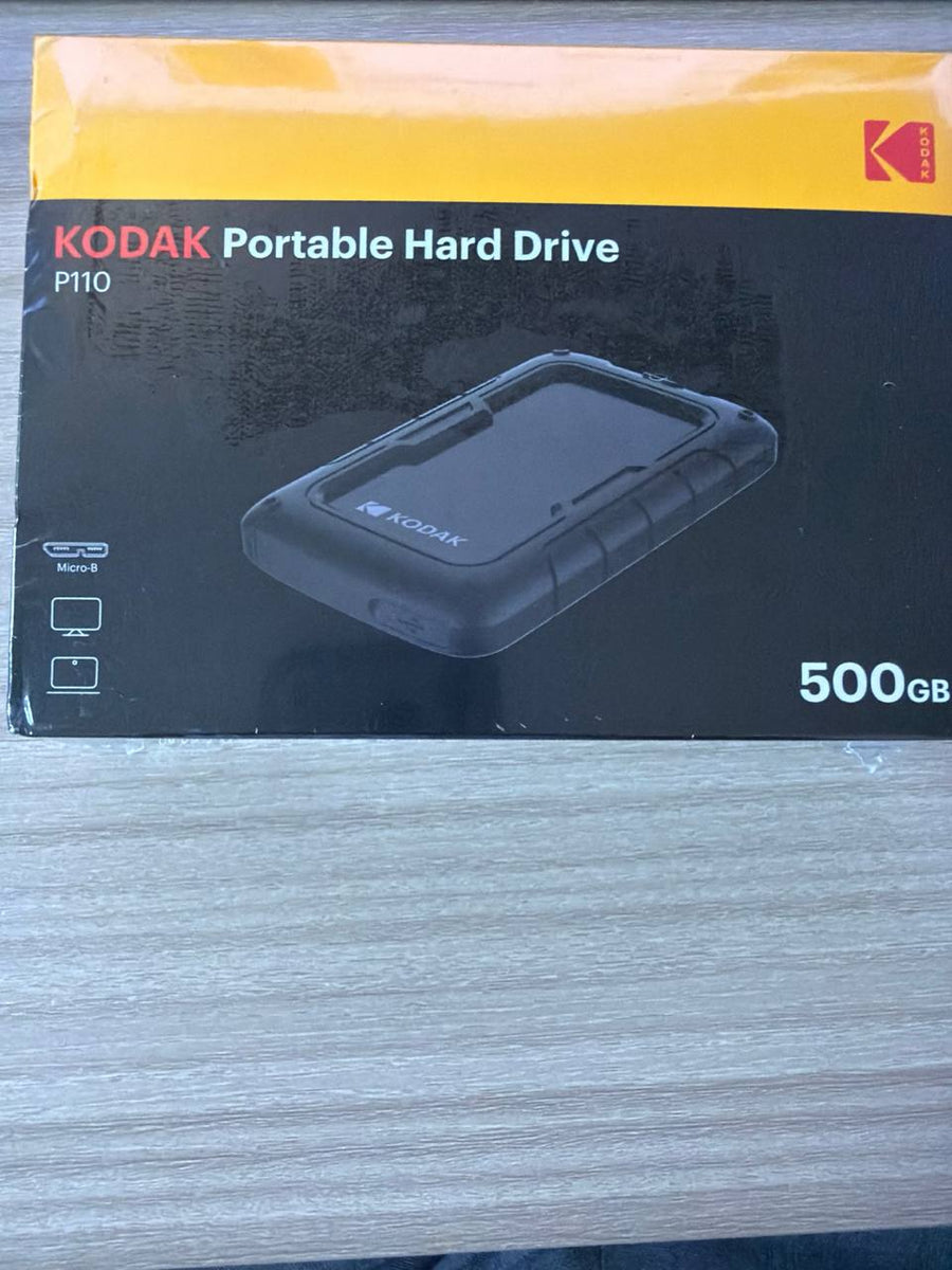 Disque dur externe portable 500Go Kodak P110 USB 3.0 léger avec étui de protection en silicone