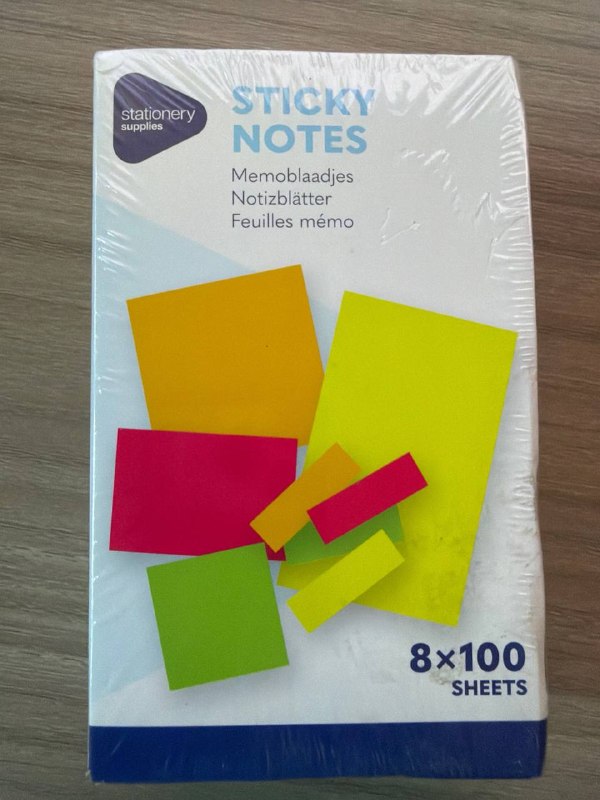Ensemble de notes adhésives néon Post-it Sticky Notes 8x100 feuilles