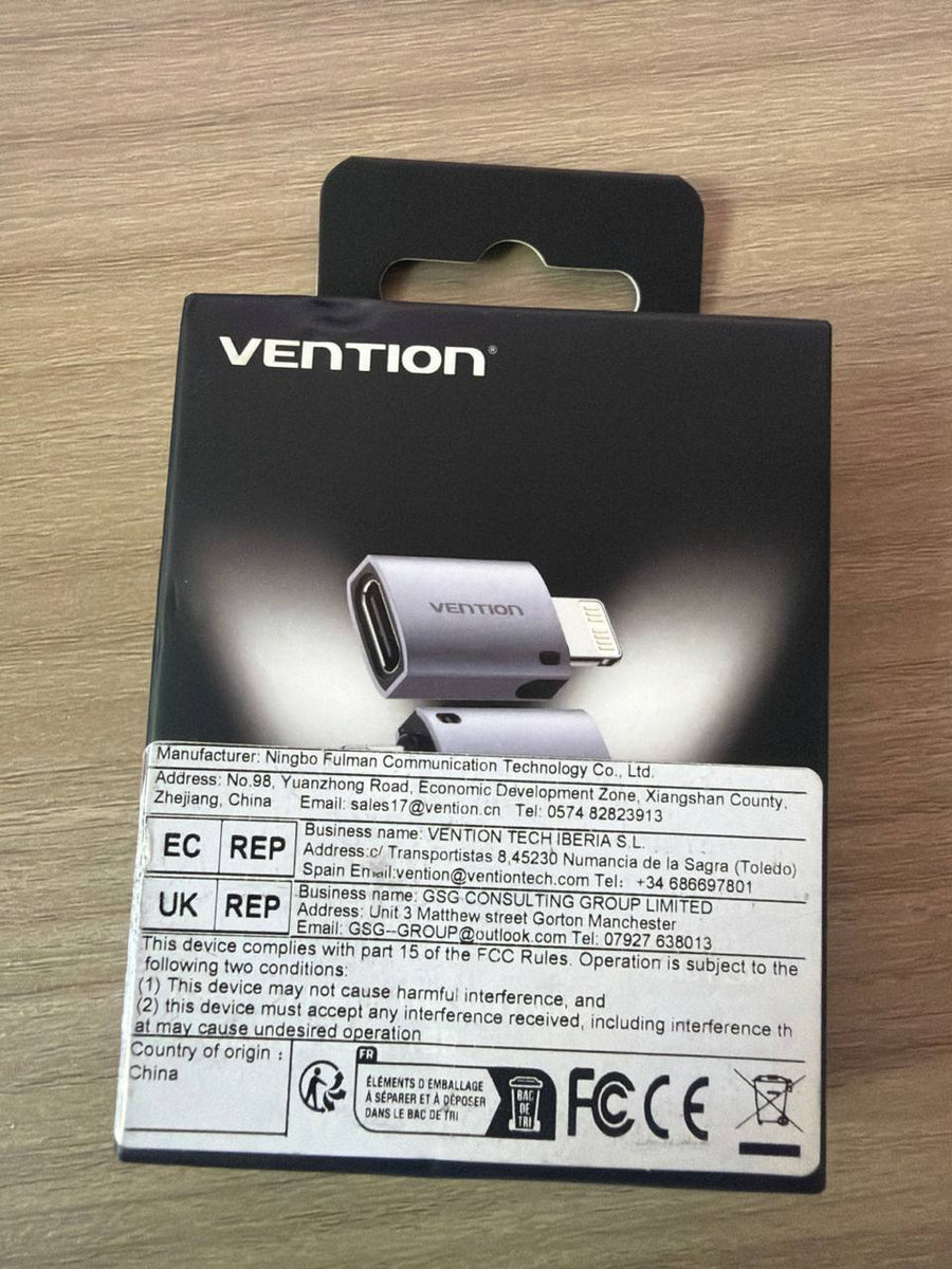 Adaptateur USB femele vers Ligntning male VENTION CUDHO