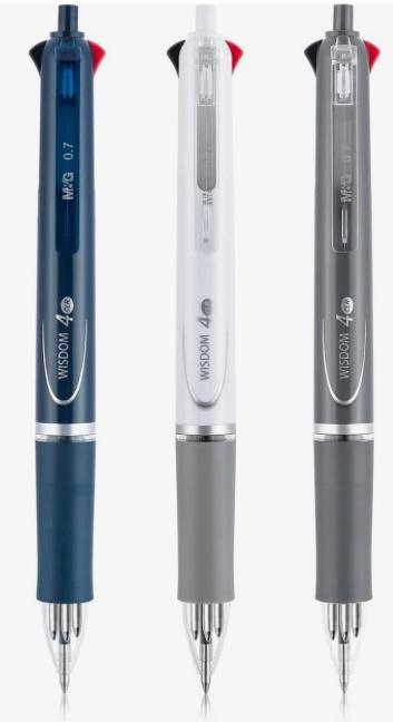 Stylo à bille M&G WISEDOM 4 couleurs retractable 0,7mm