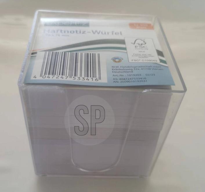 Bloc-notes 800 feuilles blanches carrées HaftNotiz-Wurfel