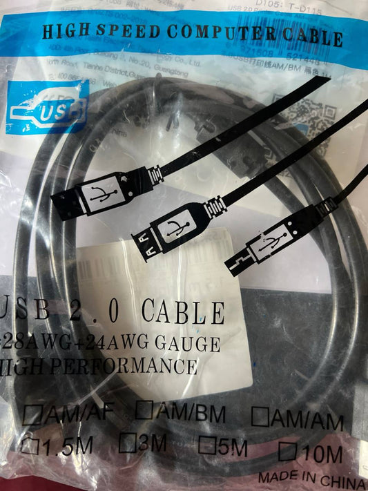 Cable imprimante HIGH SPEED COMPUTER CABLE 1,5m Noir