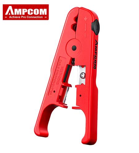 Pince à dénuder Ampcom AM-501B et coupe-fil Ethernet RJ45 CAT7 CAT6 CAT5 Rouge