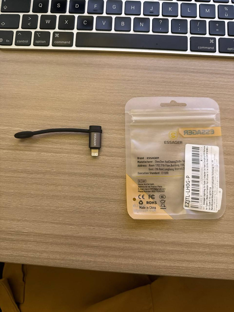 Adaptateur USB-C Femele vers Lightning Male ESSAGER EZJTL-LHOG-P