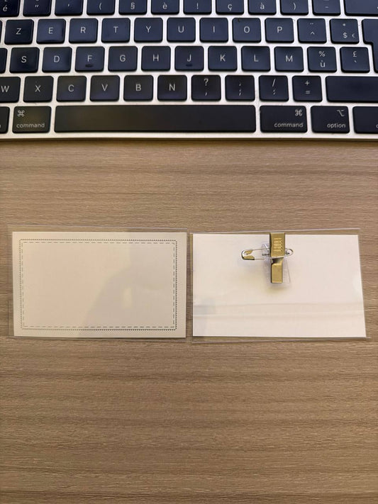 Badge porte-étiquettes transparent avec Clips