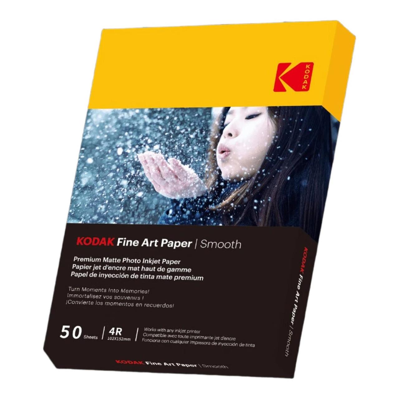 Papier photo Kodak Papier d’art - 50 feuilles A6 (10 x 15 cm), 210 g/m²