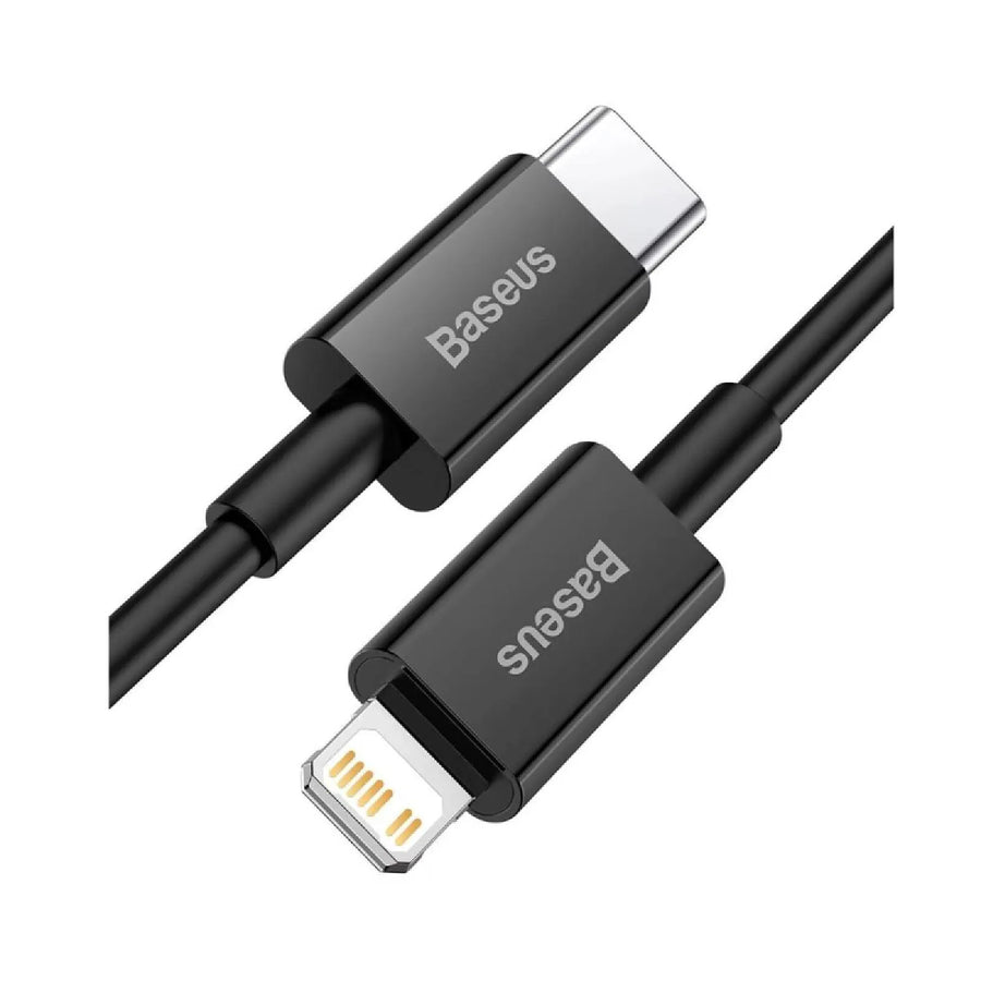 Cable USB-C/Lightning 20w PD Baseus CAJY010501 tressé 1m Noir