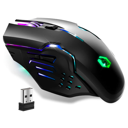 Souris gamer sans fil GAME MOUSE RGB LED Noir