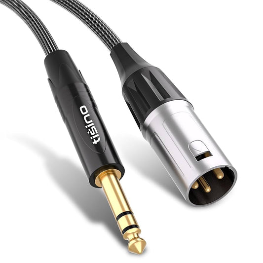 Cable audio XLR Male vers jack 6,5mm Male 1m